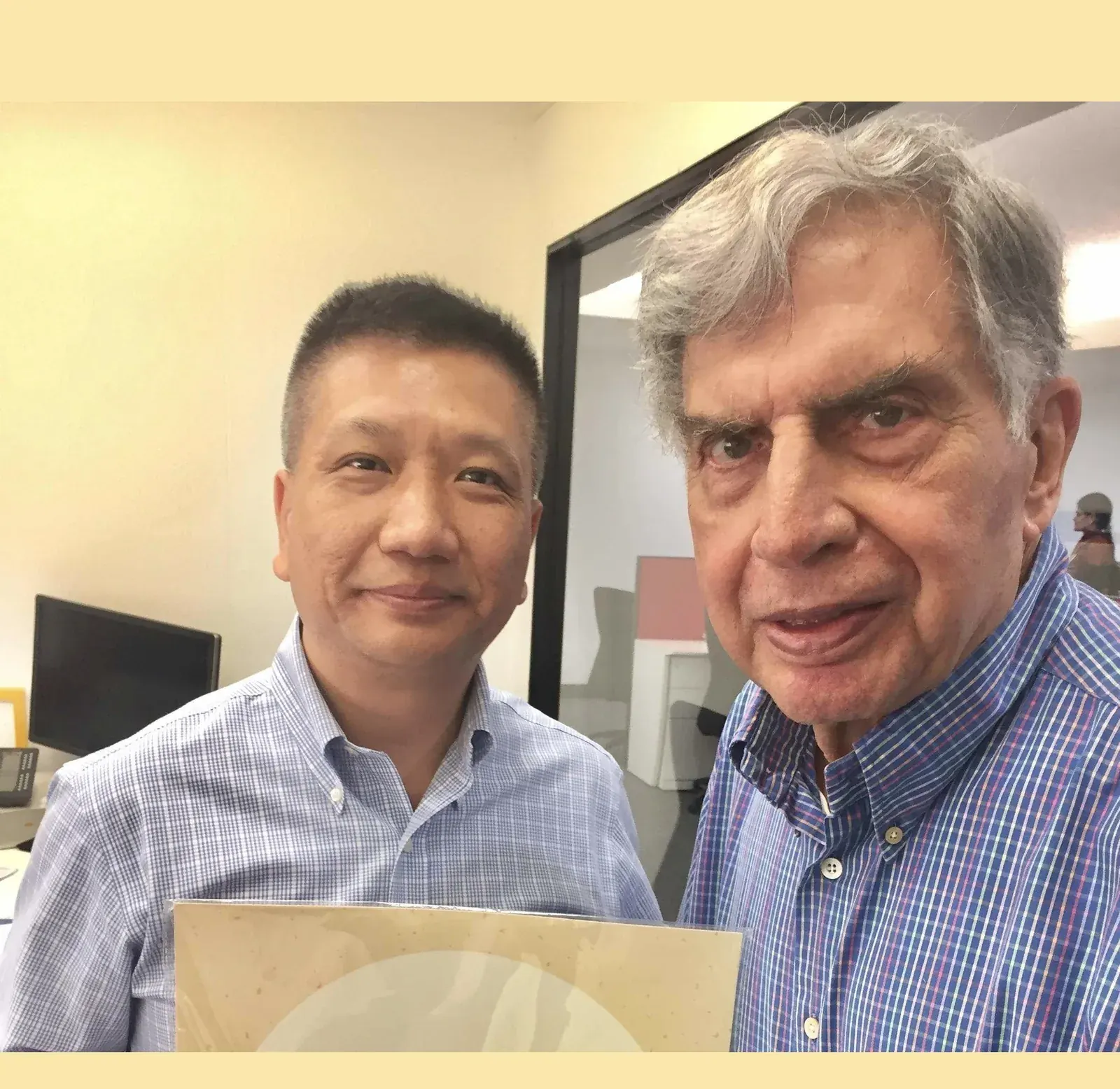 Eric Cheung working alongside Mr. Ratan Tata in India
